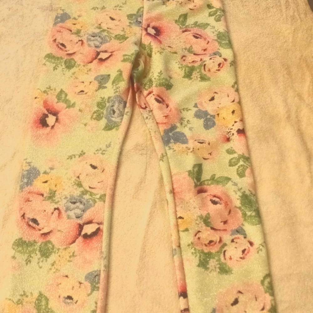 Girls sparkly leggings  8/9